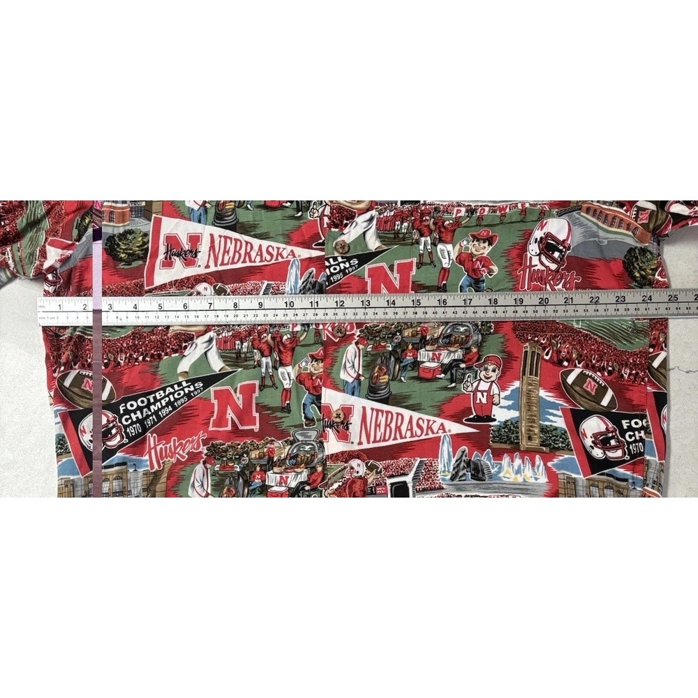 Vintage Reyn Spooner Nebraska Cornhuskers Rayon Hawaiian Shirt Men's XL RARE - Picture 8 of 9
